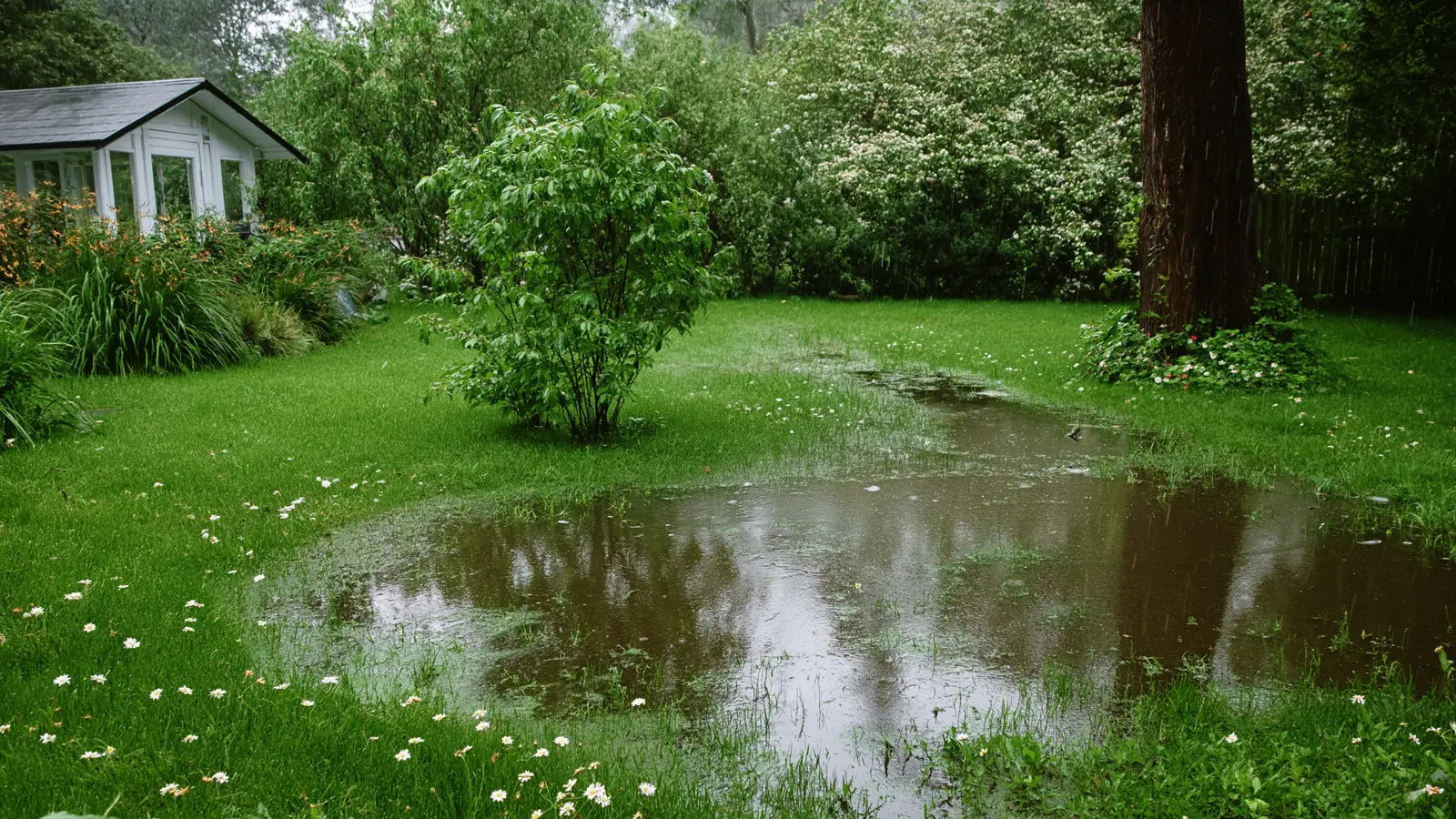 Wateroverlast in de tuin: oorzaken en oplossingen
